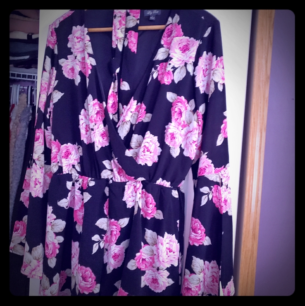 Long sleeve floral romper